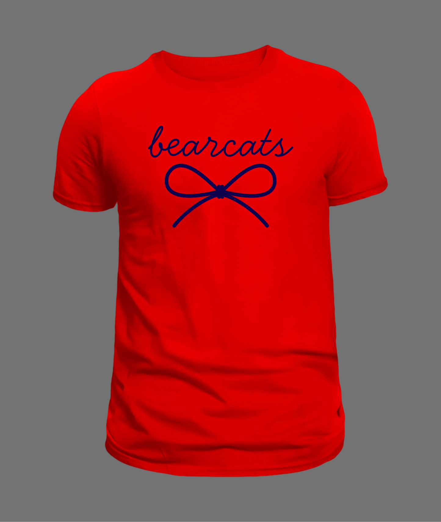 New Bearcats Simple Bow Tee - Navy Bow