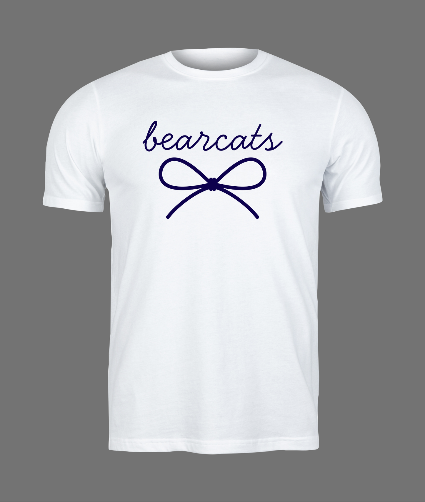 New Bearcats Simple Bow Tee - Navy Bow