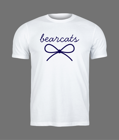 New Bearcats Simple Bow Tee - Navy Bow