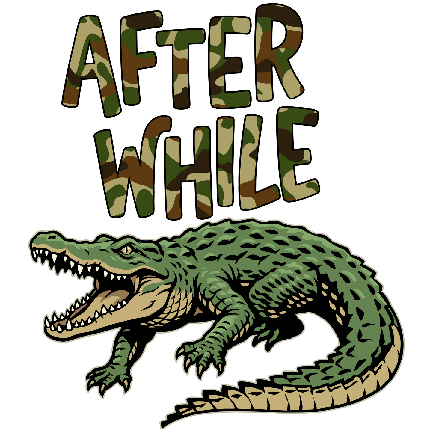 See Ya Later Gator Camo Tee - Gildan