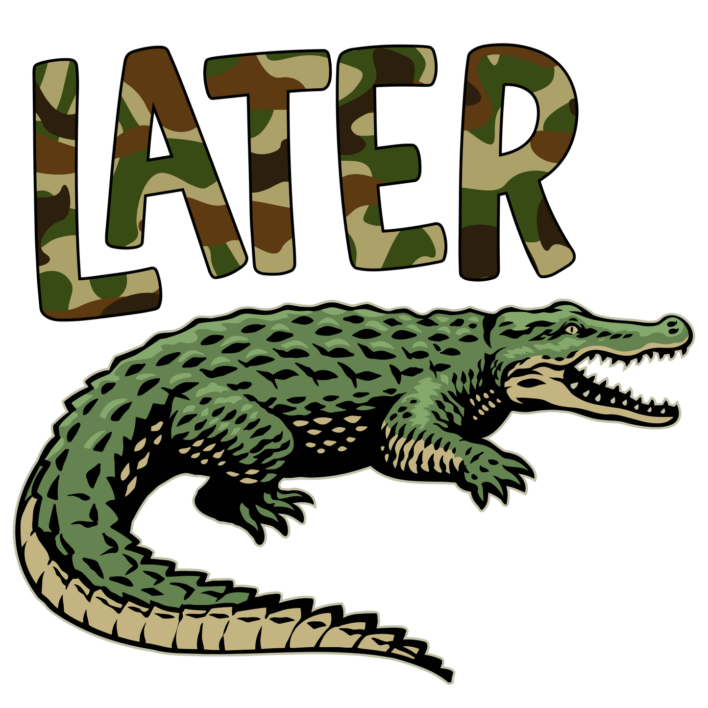 See Ya Later Gator Camo Tee - Gildan